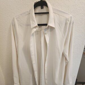 Ann Taylor Factory 100% Polyester Cream color blouse - M - From non smoking home